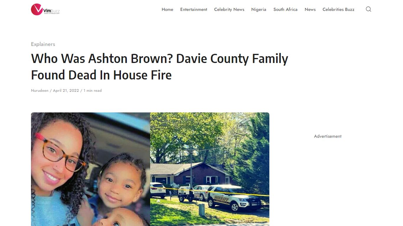 Who Was Ashton Brown? Davie County Family Found Dead In House Fire