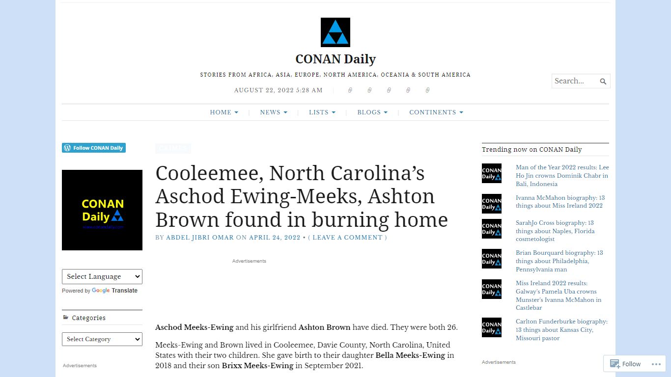 Cooleemee, North Carolina’s Aschod Ewing-Meeks, Ashton Brown found in ...